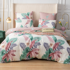 Комплект постельного белья Viva - Home Textile Люкс-Сатин на резинке AR295 двуспальный