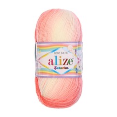 ALIZE Пряжа "Sekerim batik" 100% акрил 320м/100гр (6319 бело-розов.)