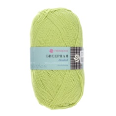 Пряжа Бисерная 100% акрил 450м/100гр (193-Св.салат) Пехорка