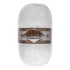 ALIZE Пряжа "Angora Gold" 20%шерсть, 80%акрил 550м/100гр (55 белый)