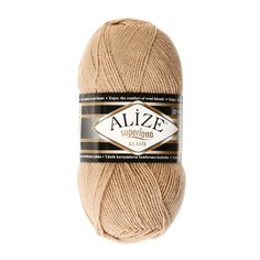 ALIZE Пряжа "Superlana Klasik" 25% шерсть, 75% акрил 280м/100гр (05 бежевый)
