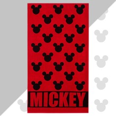 Disney Полотенце махровое Mickey "Микки Маус", красный, 70х130 см, 100% хлопок, 420гр/м2