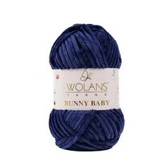 Пряжа "Bunny Baby" 100% полиэстер 120м/100гр (17 синий) Wolans