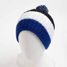 Шапка бини мужская Marhatter Р00003552 василёк/белая, р. 57-59