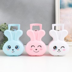 Копилка пластик с замочком "Зайка. Эмоции" МИКС 11,5х9х14,5 см No Brand