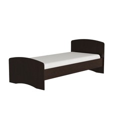 Кровать одинарная №4 с основанием, с/м 900х1900, Венге No Brand