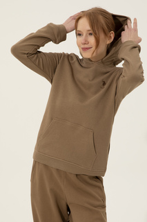 Худи женское U.S. POLO Assn. G082SZ0820FECZA-R коричневое XS