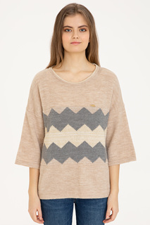 Джемпер женский U.S. POLO Assn. G082SZ0TK0AKAL бежевый XS