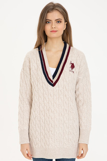 Пуловер женский U.S. POLO Assn. G082SZ0TK0SEVKA бежевый XL