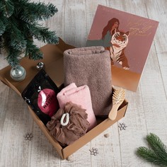 Новогодний набор подарочный Этель Новый год полотенце 50х90 см, 30х60 см и аксессуары