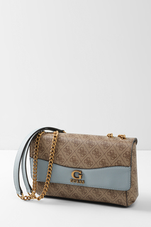 Сумка кросс-боди женская Guess HWSB87 35210, бежевый/голубой