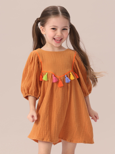 Платье детское Happy Baby 88132, brown, 98
