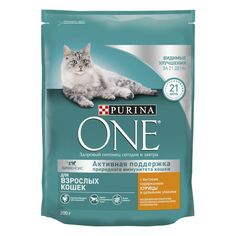 Сухой корм для кошек Purina One, с курицей и цельными злаками, 200 г