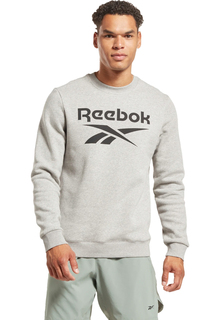 Свитшот мужской Reebok Ri Big Stacked Logo Crew серый XL