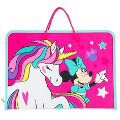 Папка для труда Disney «Единорог» Минни Маус А4 с ручками молния вокруг пластик ПТР-6