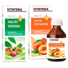 Набор Vitateka Косметических масел с витаминами и антиоксидантами Жожоба Персиковое Витатека