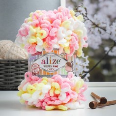 Пряжа "Puffy Fine Color" 100% микрополиэстер 14,5м/100гр (6367) Alize