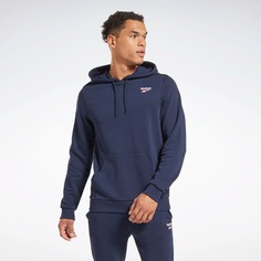 Худи мужское Reebok Identity French Terry Logo Pullover Hoodie синее XL