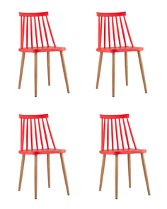 Стул Морган, пластиковый, красный, комплект 4 стула Stool Group
