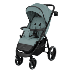Коляска прогулочная детская Indigo EPICA XL с большими колесами в складная зеленый