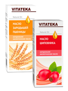 Набор Vitateka Косметических масел Зародыши пшеницы 30 мл Шиповника 30 мл Витатека