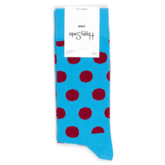 Носки унисекс Happy Socks Горошины голубые 36-40