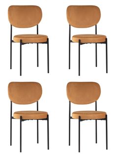 Стул Stool Group для кухни обеденный Барбара, велюр терракотовый (комплект 4 стула)