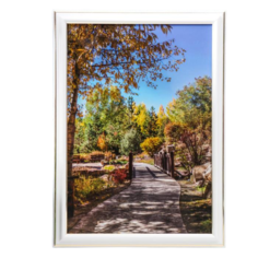 Фоторамка формат А4 21х30 см 281G белая с золотом (пластиковый экран) No Brand