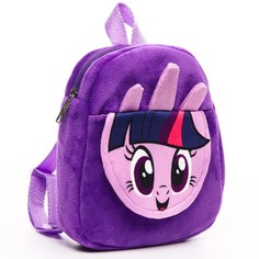 Рюкзак плюшевый "Искорка" на молнии, с карманом, 19х22 см, My little Pony Hasbro