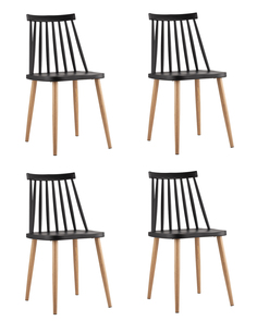 Стул Морган, пластиковый, черный, комплект 4 стула Stool Group
