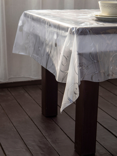 Cиликоновая скатерть PROtect на стол с рисунком прозрачная клеенка 137x110 см 12337