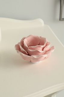 Подсвечник 10x6 Home Philosophy розовый керамика 393061
