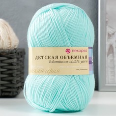 Пряжа "Детская объемная" 100% микрофибра 400м/100гр (223-Св.Бирюза) Пехорка