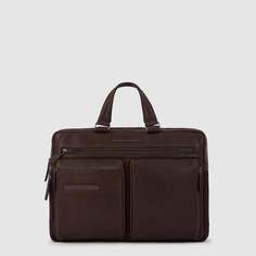 Сумка для ноутбука Piquadro Cartella 2 manici con PC 15,60"1 comparto in pelle, коричневый