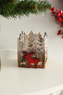 Коробка декоративная 12,5x11x13,5 см Holiday Classics бежевый дерево KH67271