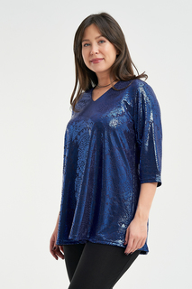 Блуза женская OLSI 2306003 синяя 68 RU