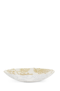 Салатник 33 см COINCASA белый/золотой стекло 7286411