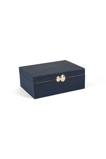 Шкатулка 24x17x8 см COINCASA синий дерево 7226115