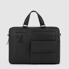 Сумка для ноутбука Piquadro Cartella due manici,1 comaprto, in pelle, PC14,00", черный