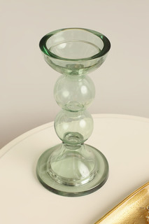 Подсвечник 13x25 см Home Philosophy зеленый стекло F21204