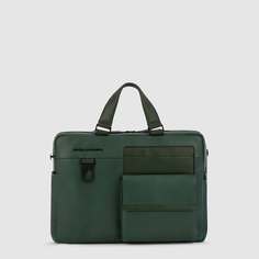 Сумка для ноутбука Piquadro Cartella due manici,1 comaprto, in pelle, PC14,00", зеленый