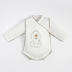 Linas baby Боди детское, цвет ванильный, рост 62 см (1-3м)