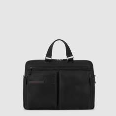 Сумка для ноутбука Piquadro Cartella 2 manici PC 15,60"con 2 comparti in pelle, черный