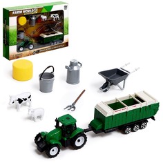 Игровой набор «Ферма», трактор и животные, МИКС No Brand