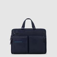 Сумка для ноутбука Piquadro Cartella 2 manici con PC 15,60"1 comparto in pelle, синий