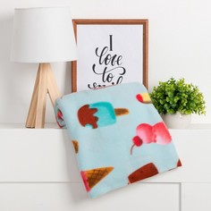 Плед Экономь и Я "Мороженки" 150х130 см, 160 г/м2, 100% п/э