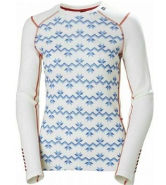 Лонгслив Helly Hansen W lifa merino midweight graphic crew 1/2 для женщин, XS, белый