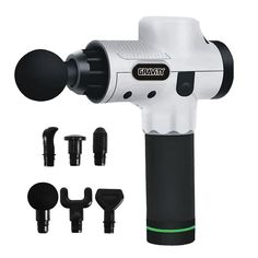 Перкуссионный массажер Gravity Gun, серебристый
