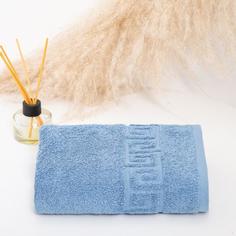 Полотенце махровое с греческим бордюром 40х70 см, BLUE SHADOW, хлопок 100%, 430г/м2 VS Текстиль