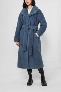 Шуба женская Belucci BL22096196-005 синяя 44 RU